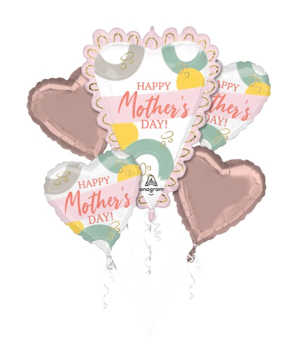 Bouquet Happy Mother's Day Sketched Hearts