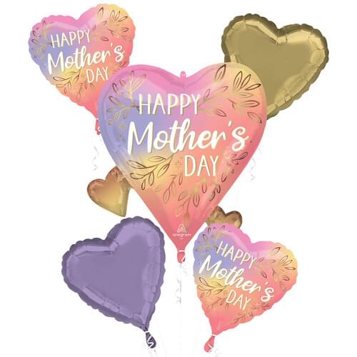 Happy Mother'S Day Botanical Traces Bouquet Of Balloons